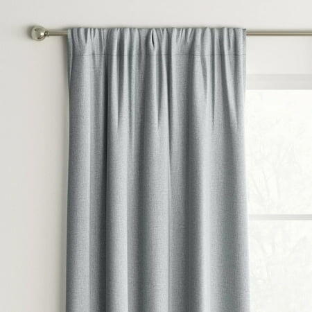 Load image into Gallery viewer, Room Essentials Heathered Gray Blackout Curtain Panel 42x63 Noise Reduction UV
