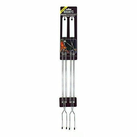 Load image into Gallery viewer, Room Essentials Stainless Steel Extension Forks 2pk Black Polypropylene Handle
