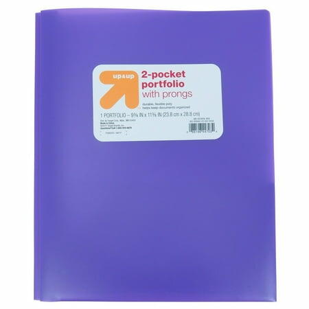 Load image into Gallery viewer, 2 Pocket Plastic Folder with Prongs Purple Set of 6 Heavy Duty Letter Size
