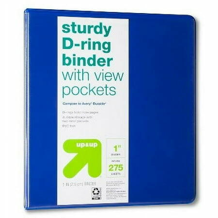 Load image into Gallery viewer, Up &amp; up Durable Ring Binder Clear View Blue 1 Inch
