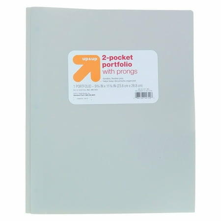 Load image into Gallery viewer, up &amp; up 2 Pocket Plastic Folder with Prongs Gray 3 Pack
