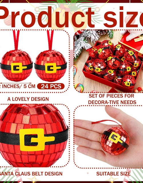 Load image into Gallery viewer, Jenaai 24 Pcs New Years Eve Disco Ball Ornaments Christmas Decorations
