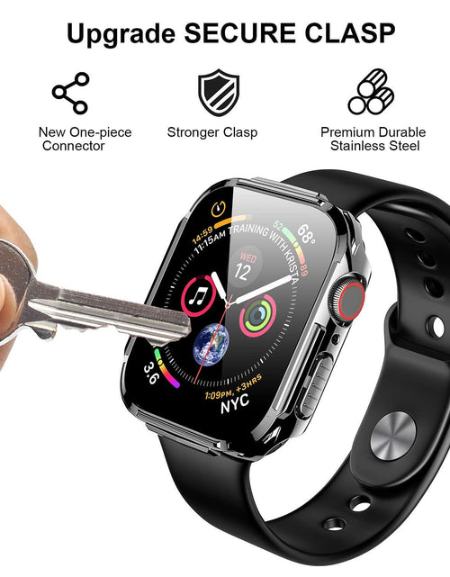 Load image into Gallery viewer, Mesime Rugged Case Apple Watch Series 8 7 41mm Grey with Tempered Glass
