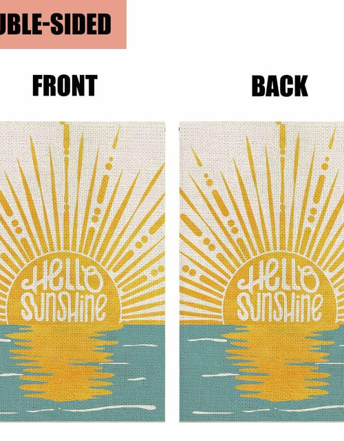 Load image into Gallery viewer, QQPPOLIU Summer Garden Flag Double Sided Linen Fabric 12x18 Inch Outdoor
