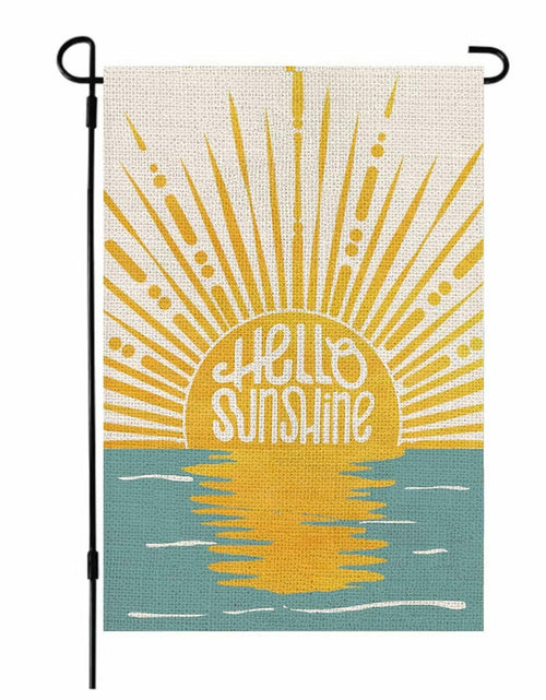 Load image into Gallery viewer, QQPPOLIU Summer Garden Flag Double Sided Linen Fabric 12x18 Inch Outdoor
