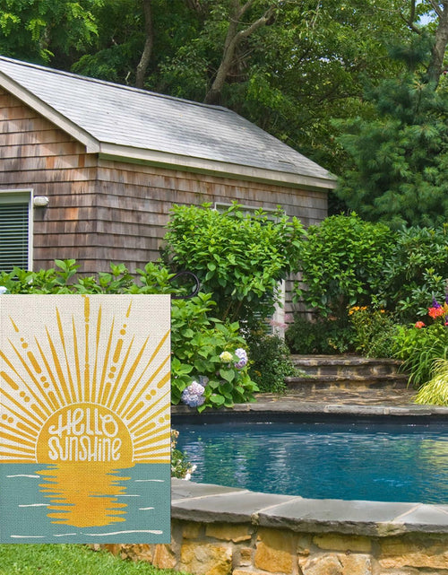 Load image into Gallery viewer, QQPPOLIU Summer Garden Flag Double Sided Linen Fabric 12x18 Inch Outdoor
