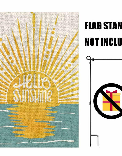 Load image into Gallery viewer, QQPPOLIU Summer Garden Flag Double Sided Linen Fabric 12x18 Inch Outdoor
