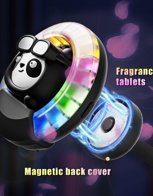 Load image into Gallery viewer, Car Air Fresheners Panda Voice-Activated Rhythm LED Light Blue Automotive
