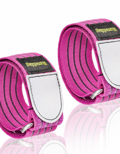 Load image into Gallery viewer, Neracking 2pcs Adjustable Elastic Boot Straps High Visibility Purple
