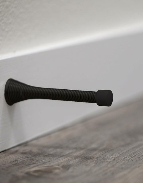 Load image into Gallery viewer, Design House Spring Door Stop Wall Protector Rubber Tip Matte Black 10-Pack
