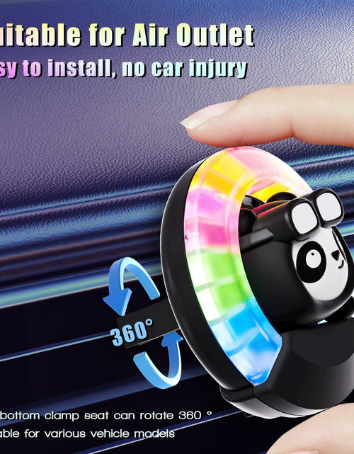 Load image into Gallery viewer, Car Air Fresheners Panda Voice-Activated Rhythm LED Light Blue Automotive
