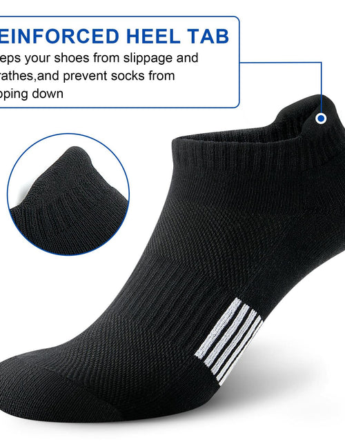 Load image into Gallery viewer, Amutost Womens Athletic Ankle Socks No Show Cushioned 6 Pairs Size M
