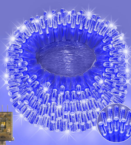 Heceltt 1140 LED 449FT Outdoor String Lights Blue 8 Modes Timer IP44