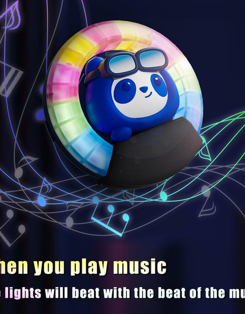 Load image into Gallery viewer, Car Air Fresheners Panda Voice-Activated Rhythm LED Light Blue Automotive

