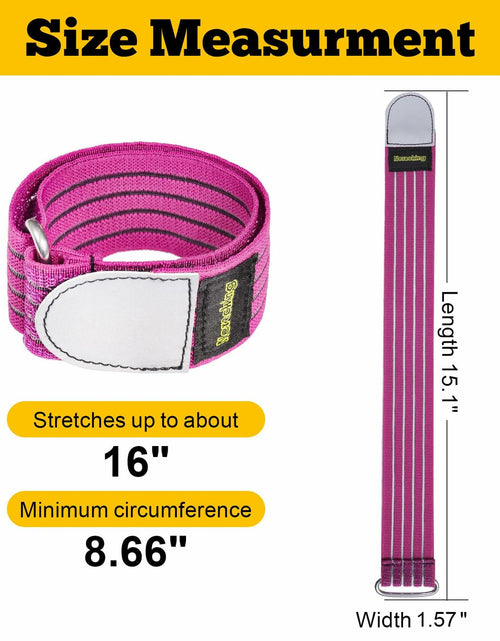 Load image into Gallery viewer, Neracking 2pcs Adjustable Elastic Boot Straps High Visibility Purple
