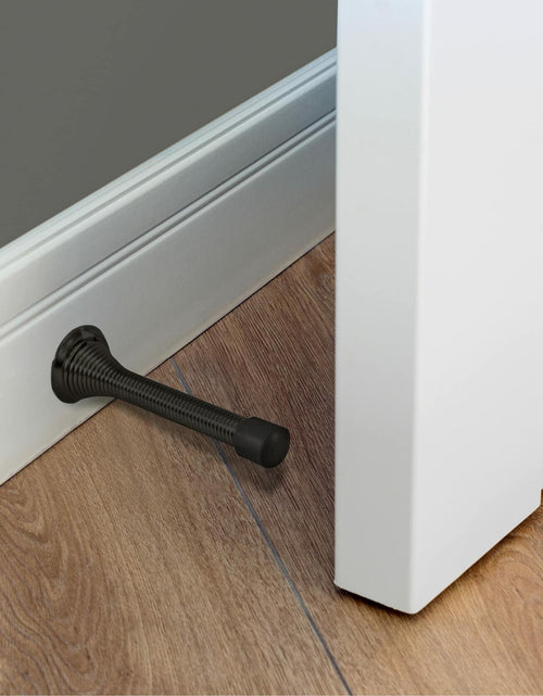 Load image into Gallery viewer, Design House Spring Door Stop Wall Protector Rubber Tip Matte Black 10-Pack
