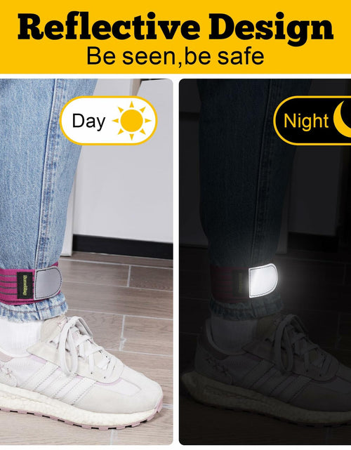 Load image into Gallery viewer, Neracking 2pcs Adjustable Elastic Boot Straps High Visibility Purple
