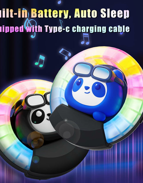 Load image into Gallery viewer, Car Air Fresheners Panda Voice-Activated Rhythm LED Light Blue Automotive

