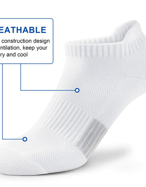 Load image into Gallery viewer, Amutost Womens Athletic Ankle Socks No Show Cushioned 6 Pairs Size M
