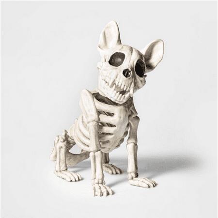 Load image into Gallery viewer, Hyde and EEK! Boutique 11" French Bulldog Skeleton Halloween Prop White
