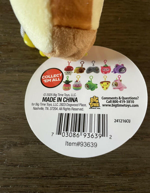 Load image into Gallery viewer, NWT TOY PLANET PLUSH KEYCHAIN PIZZA CUTE GIFT KIDS FREE SHIPPING SUPER SOFT
