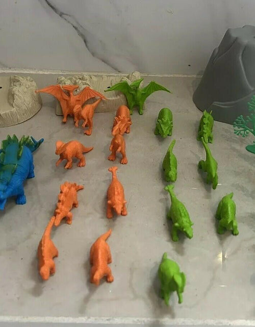 Load image into Gallery viewer, Fun bucket 27 pieces Dinosaurs action figures toy planet .pre Owned
