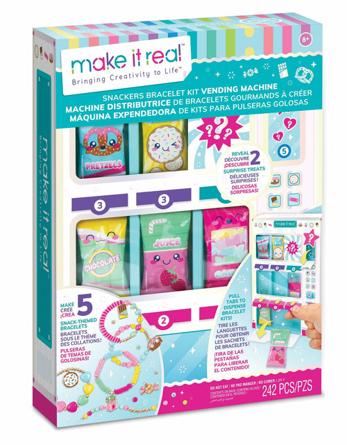 Load image into Gallery viewer, Make It Real Snackers Bracelet Kit Vending Machine Girls Kids 8+
