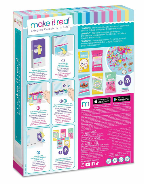 Load image into Gallery viewer, Make It Real Snackers Bracelet Kit Vending Machine Girls Kids 8+
