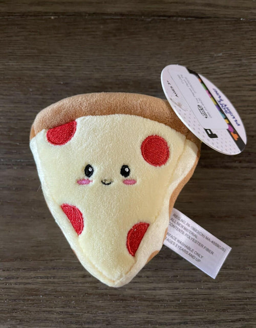 Load image into Gallery viewer, NWT TOY PLANET PLUSH KEYCHAIN PIZZA CUTE GIFT KIDS FREE SHIPPING SUPER SOFT
