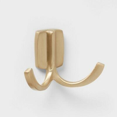 Load image into Gallery viewer, Brightroom Modern Octopus Double Hook Cast Aluminum Gold 2 Hooks

