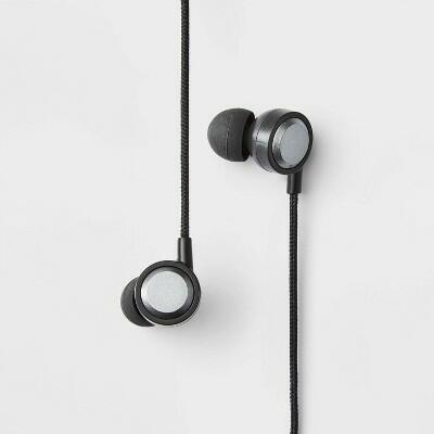 Load image into Gallery viewer, heyday Wired Earbuds In-Ear Black Built-In Microphone 3.5mm Plug
