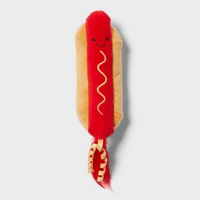 Load image into Gallery viewer, Kicker Hot Dog Cat Plush Toy Sun Squad Multicolor Cat Toy
