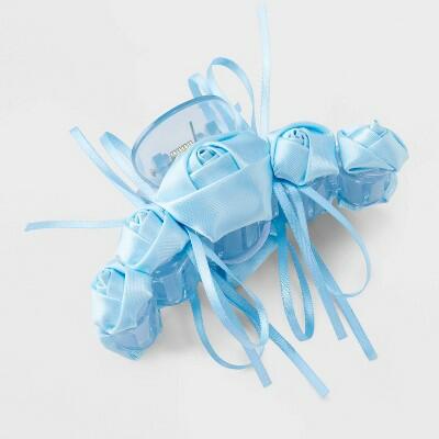 Load image into Gallery viewer, Wild Fable Satin Rosette Bow Hair Claw Clip Blue
