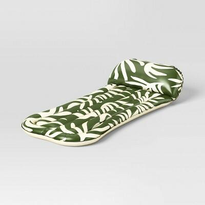 Load image into Gallery viewer, Sun Squad Pool Lounge Palm Lounger PVC Water Float Green Age 6+
