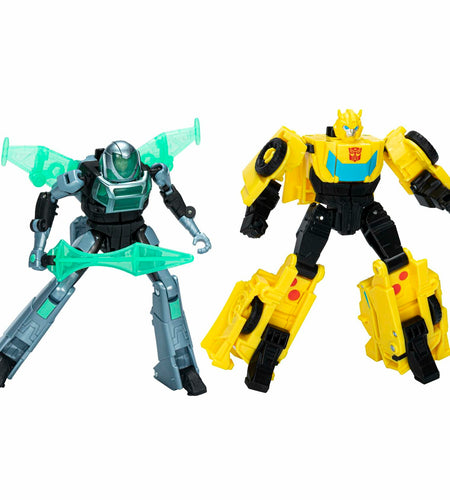 Transformers EarthSpark Cyber-Combiner Bumblebee & Mo Malto Robot Figures