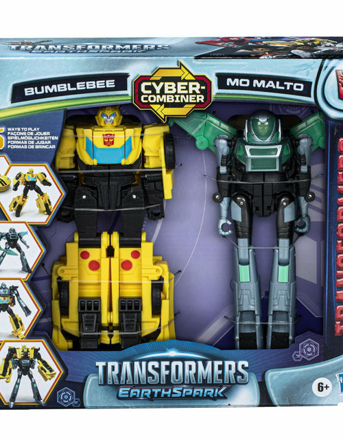 Load image into Gallery viewer, Transformers EarthSpark Cyber-Combiner Bumblebee &amp; Mo Malto Robot Figures

