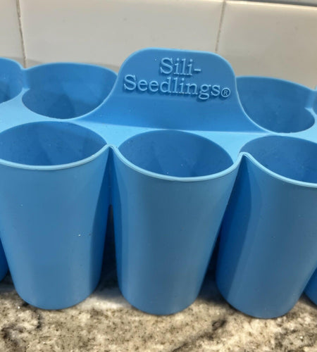 Unbranded Silicone 10 Cell Round Seed Starter Pot Tray Small Orange 2in