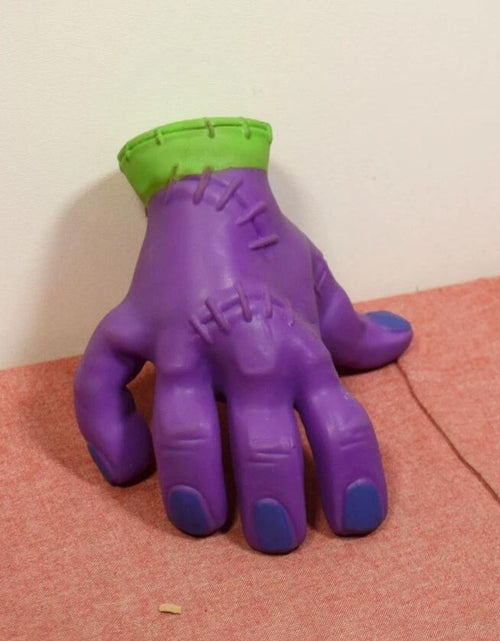 Load image into Gallery viewer, Halloween Zombie Monster Hand Stretchy Squeezy Toy Stress Reliever Blue 8"
