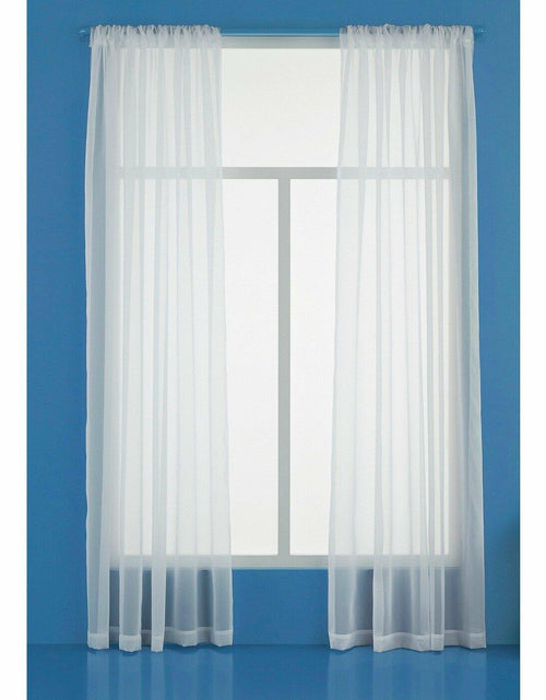 Load image into Gallery viewer, Room Essentials White Voile Window Sheer Curtain 8in Width Polyester
