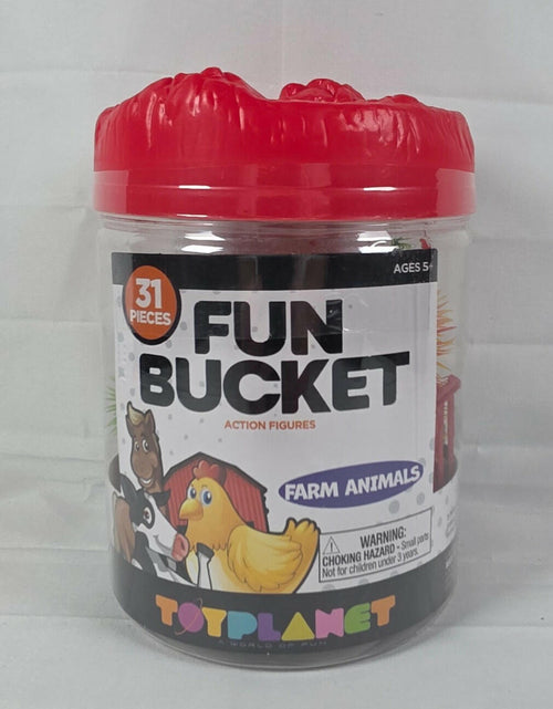 Load image into Gallery viewer, Fun Bucket Farm Animals Toy Planet 31 Pc Multicolor China Made
