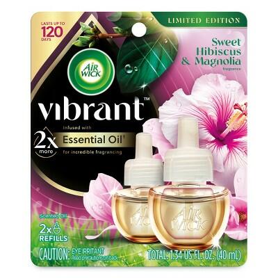 Load image into Gallery viewer, Air Wick Vibrant Scented Oil Refill Sweet Hibiscus &amp; Magnolia 0.34 fl oz 2ct
