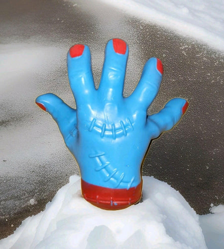 Halloween Zombie Monster Hand Stretchy Squeezy Toy Stress Reliever Blue 8"