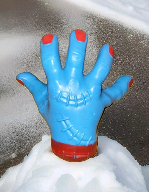 Load image into Gallery viewer, Halloween Zombie Monster Hand Stretchy Squeezy Toy Stress Reliever Blue 8"
