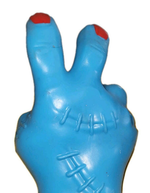 Load image into Gallery viewer, Halloween Zombie Monster Hand Stretchy Squeezy Toy Stress Reliever Blue 8"
