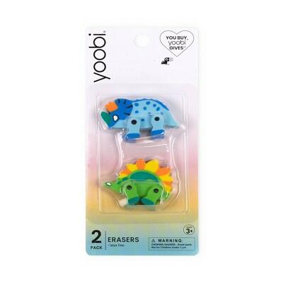 Load image into Gallery viewer, Yoobi 2pk 3D Dinosaur Erasers Fun Kids School Supplies
