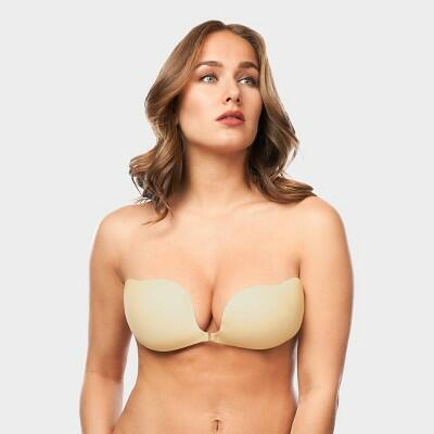 Load image into Gallery viewer, Maidenform Women's Adhesive Clip Bra Nude Seamless Polyester Knit Size A
