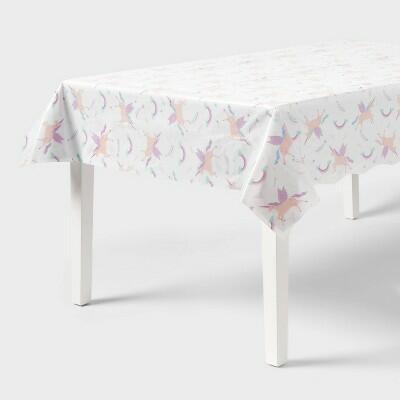 Load image into Gallery viewer, Unicorn Print Rectangular Table Cover - Spritz™ White
