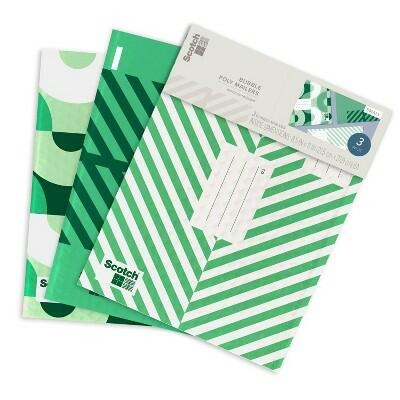 Load image into Gallery viewer, Scotch Poly Bubble Padded Mailer 3pk Small Green
