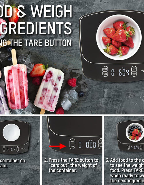 Load image into Gallery viewer, [Like New] Taylor Waterproof Digital Kitchen Scale 11lb Black
