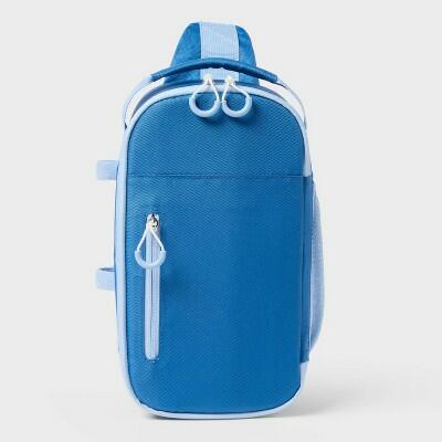 Load image into Gallery viewer, Sun Squad Soft Sided Cooler 6 Cans 4.5qt Blue Zip Closure Adjustable Straps
